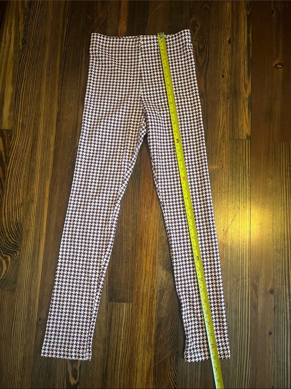 Old Navy Wine Houndstooth Kids Leggings